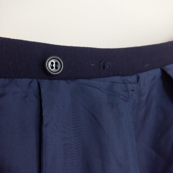 Vintage Giorgio Armani Midi Navy Wrap Skirt - Picture 4 of 6